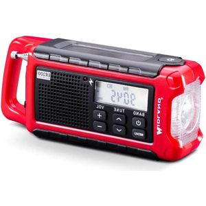 Noodradio Multifunctionele Draagbare Opwindradio Noodstroombank 2200mAh LED-zaklamp Zonne-energie Handslinger USB AM-FM-radio Oplaadbare Batterijen USB-kabel