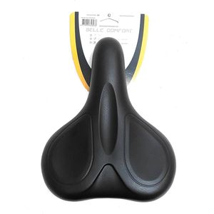 Selle Comfort zadel E-Bike Soft medium zwart met handvat, zonder strop (hangverpakking).