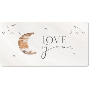 Muismat XXL - Bureau onderlegger - Bureau mat - Quotes - Spreuken - Kinderen - Love you - Jongetjes - Meisjes - Kids - 100x50 cm - XXL muismat