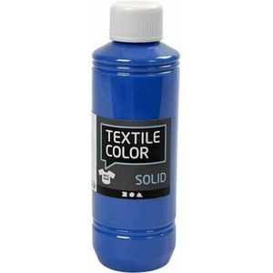 Textielverf Blauw – Blauwe Kledingverf – Stofverf – Textiel Kleurstof – Stoffenverf – Verf Voor Kleding – Textiel Verven – Kleurstof Voor Stof – DIY Kleding Verven – Dekkend – Briljant Blauw - Incl. Crea Gift
