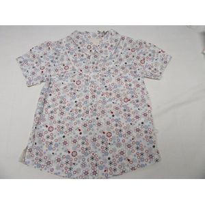 noukie's , meisje, blouse met korte mouw , wit / rood / blauw , 6 jaar 116