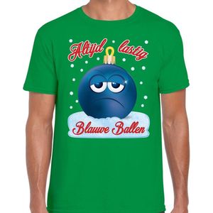 Fout Kerst shirt / t-shirt - Altijd lastig blauwe ballen - groen voor heren - kerstkleding / kerst outfit S