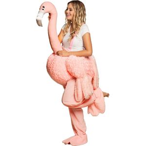 Boland - Kostuum Op een flamingo (one size) - Volwassenen - Flamingo - Dieren