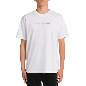 Rvca Balance Stacks T-shirt Met Korte Mouwen Wit L Man