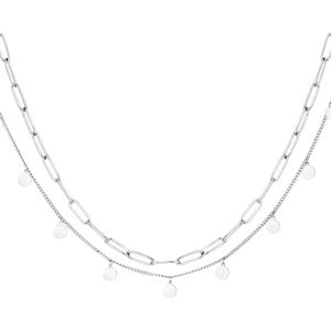 Chain Circle ketting - Fanciy.nl - zilver - stainless steel - Nikkel vrij - waterproof