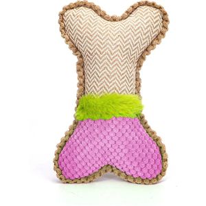 Nobleza Hondenspeelgoed - Honden pluche speelgoed - Pluche zacht puppyspeelgoed - Piepspeelgoed hond - Roze