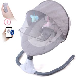 Elektrische Wipstoel - Bluetooth en Swing Opties - Babyschommel- Schommelstoel - Baby Swing - Met Ebook