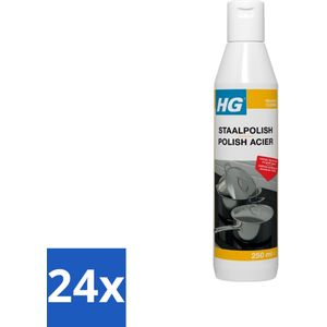 HG - Staalpolish - Beschermt & Polijst RVS - 250 ml - Voordeelverpakking - 24 stuks