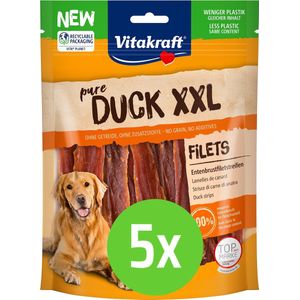 Vitakraft Duck XXL Eendenvleesstrips - hondensnack - 250 gram - 5 verpakkingen