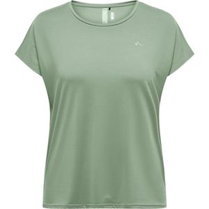 ONP AUBREE - CURVY - AQUA-GREY - SPORT - GROTE MAAT - DAMES - SHIRT - TRAINING - MAAT 40/42 -