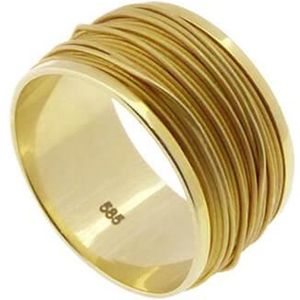 Gouden gevlochten draad ring