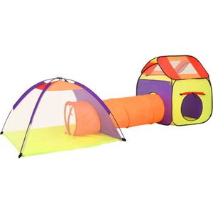 VidaXL Kinderspeeltent 338x123x111 cm Meerkleurig