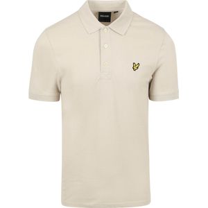 Lyle and Scott Polo Plain Ecru - Maat S - Heren