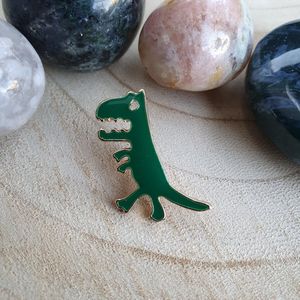 Enamel pin, broche, speldje, verzamelen, kleding versieren, Dino