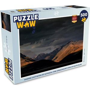 Puzzel Donkere lucht boven het Nationaal park Aoraki/Mount Cook op South-Island - Legpuzzel - Puzzel 500 stukjes