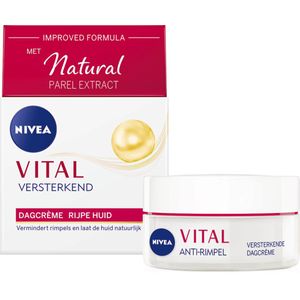 NIVEA VITAL Anti-Rimpel Versterkende Dagcrème - Rijpe huid - Revitaliserende werking - Met Parelextract, vitamine F en teunisbloemolie - 50 ml