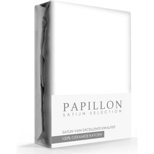 Papillon - Hoeslaken - percale - 140 x 200 - Wit