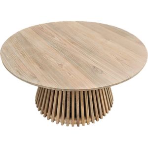 Interieurdirekt Amsar - Salontafel - Rond 80cm - Naturel - Teakhout