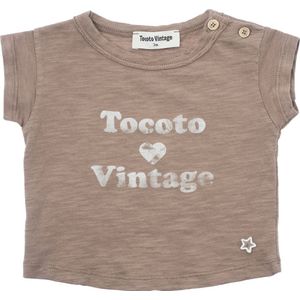 BABY VINTAGE LOVERS T-SHIRT BROWN maat 9 maand