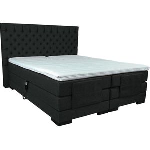 Slaaploods.nl Princess - Elektrische Boxspring inclusief matras - 140x200 cm - Zwart