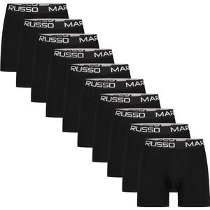 Mario Russo Boxershorts - Boxershort heren - Onderbroeken heren - 10-pack - XXL - Zwart