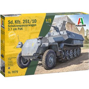 1:72 Italeri 7079 Sd.Kfz. 251/10 Schutzenpanzerwagen 3.7cm PaK Plastic Modelbouwpakket