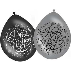Folat - Ballonnen Happy New Year 8 stuks