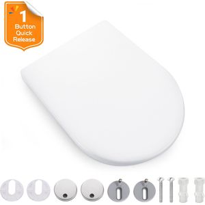 Coree WC Bril - Toiletbril - Softclose - Antibacterieel - Thermoplast - Wit - TS11
