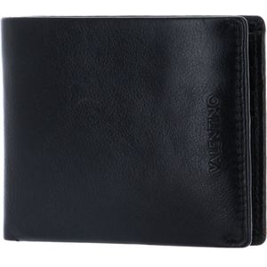 VALENTINO Leren Kaarthoes David Wallet Nero Zwart