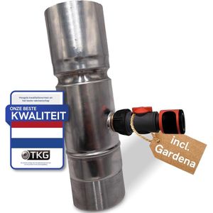 Regenverzamelaar voor regenpijpen - regenwaterverzamelaar - 1 stuk - zink - 87 mm