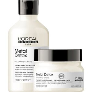 L’Oréal Professionnel CombiDeal - Metal Detox - Shampoo 300 ML & Masker 250 ML - voor gekleurd haar
