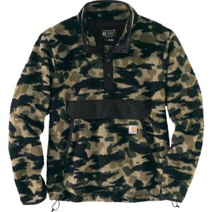 Carhartt Hoodie / Sweatshirt Relaxed Fit Fleece Pullover Black Blind Duck Camo-S