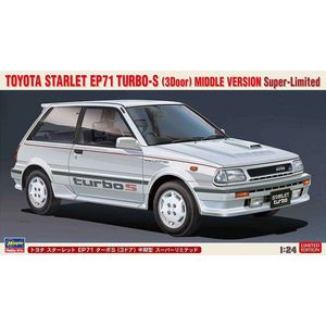 1:24 Hasegawa 20508 (21132) Toyota Starlet EP71 Turbo 3 door Mid. Version Plastic Modelbouwpakket