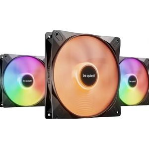 be quiet! LIGHT WINGS LX Black - Ventilatorhuis 3-pack - 140mm - PWM - 56.0 cfm - 1200 rpm - 22.9 dBA - ARGB LED - 4-pin PWM - zwart