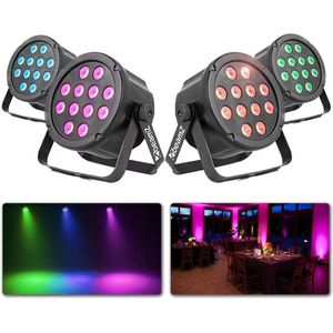 Discolampen Set - BeamZ SlimPar35 - Feestverlichting - 4 Spots - 25 W Vermogen - DMX