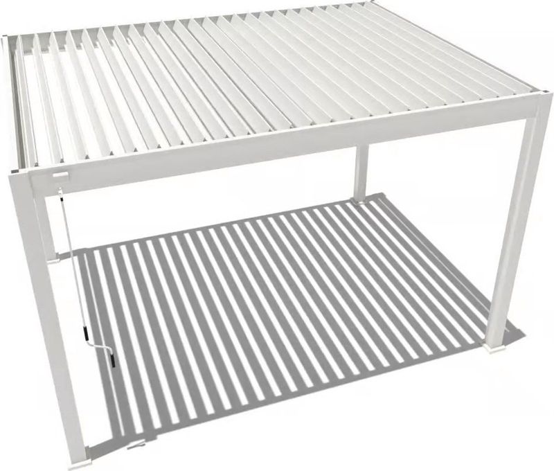 Orion Comfort terrasoverkapping - 300x400cm - Wit - Aluminium / Metaal / Vrijstaande / Luxe overkapping - Tuinprieel / Carport / Veranda / Pergola