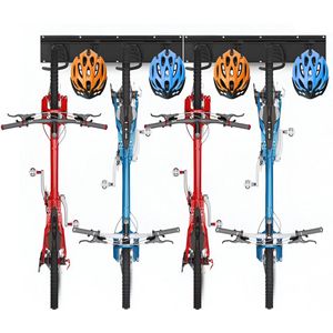TOJ Fiets Ophangsysteem - Fietshaak - Fiets Ophangbeugel - Muurbeugel Fiets - Fietsenrek - Metaal - 120CM - Mat Zwart