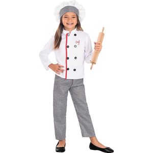 FUNIDELIA Kok Kostuum voor kinderen - Chef kostuum - Maat: 107 - 113 cm