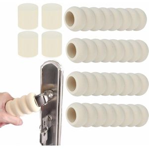Beschermhoes van zacht schuim deurstopper - Zeer elastische deurgreep - Doe-het-zelf - Beschermt muren en meubels (beige 4)