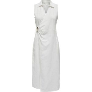 Jacqueline de Yong Jurk Jdypalma S/l Midi Wrap Dress Wvn 15324982 White Pepper Dames Maat - XL
