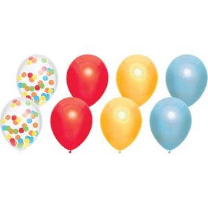 Haza Ballonnen - multi kleuren mix verjaardag/thema feest - 12x stuks