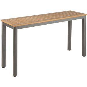 NATERIAAL - tuintafel ORIS - balkontafel - 137 x 43 x 74 cm - aluminium - eucalyptus FSC - houten tafel - balkonmeubel - terrastafel