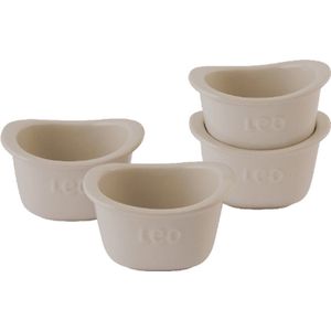 Balance Crème Brûlée Schaaltjes, Set van 4 Stuks, 0.3 L, Vierkant, Keramiek - BergHOFFs-sLeo Line