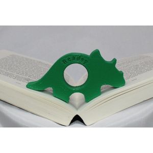 READSY – Leesring – Dinosaurus – Diameter 2,5 cm – Medium – Groen – Paginahouder – Boekgadget – Bladzijde opener – Bladwijzer – Bookmark – Boekenlegger – Duimlegger – Lezen – Cadeau