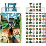 Minecraft Dekbedovertrek Earth - Multicolor - 140x200
