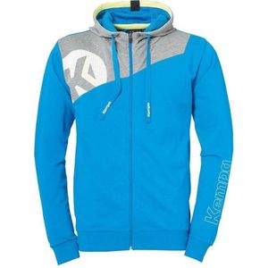 Kempa Core 2.0 Hood Jacket Kempablauw-Donker Grijs Melange Maat 4XL