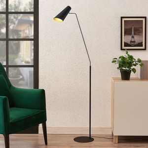 Lucande - vloerlamp - 1licht - metaal - H: 163.5 cm - E27 - zwart