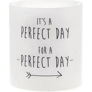 Rustik Lys - waxinelichthouders - Ø10x11 cm - windlicht - paraffine - perfect day - 2 stuks