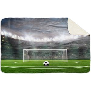 Fleecedeken Voetbal, FD2023407 , Plaid, 96x146cm, Polyester Sherpa