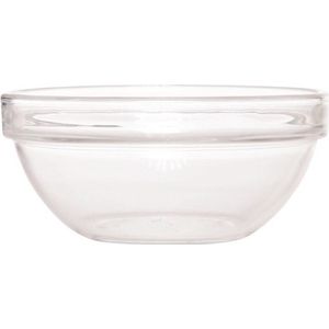 Salade schaal/slakom van glas 26 cm - Schalen en kommen - Keuken accessoires